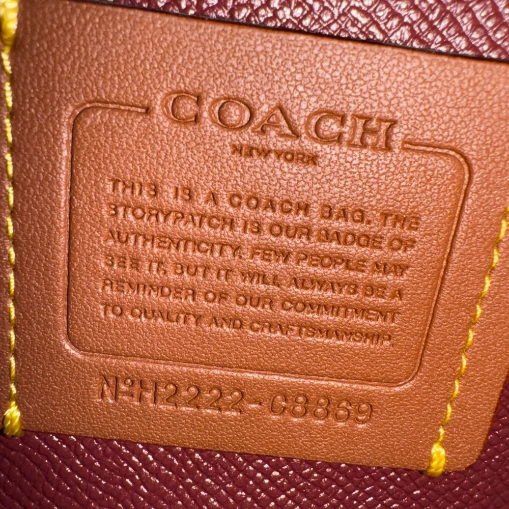 Coach - Willow Tote 24 - 2022 - Black with Burgundy interior/hangtag. EUC - Picture 11 of 11